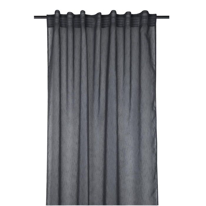 Voilage galon fronceur 140 x 260 cm Derbie uni anthracite