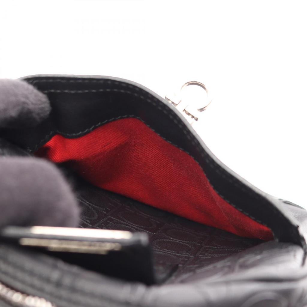 Used Salvatore Ferragamo Gancini Shoulder Bag 21 4914 leather Black Used Women