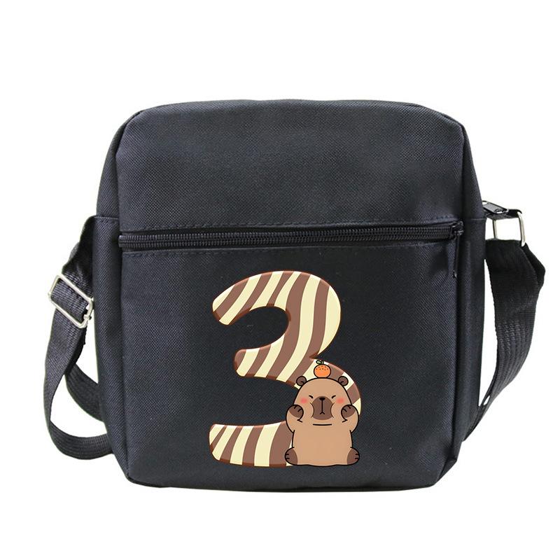 New Kapibara 26 letter printed messenger bag student children multi-functional leisure portable bag