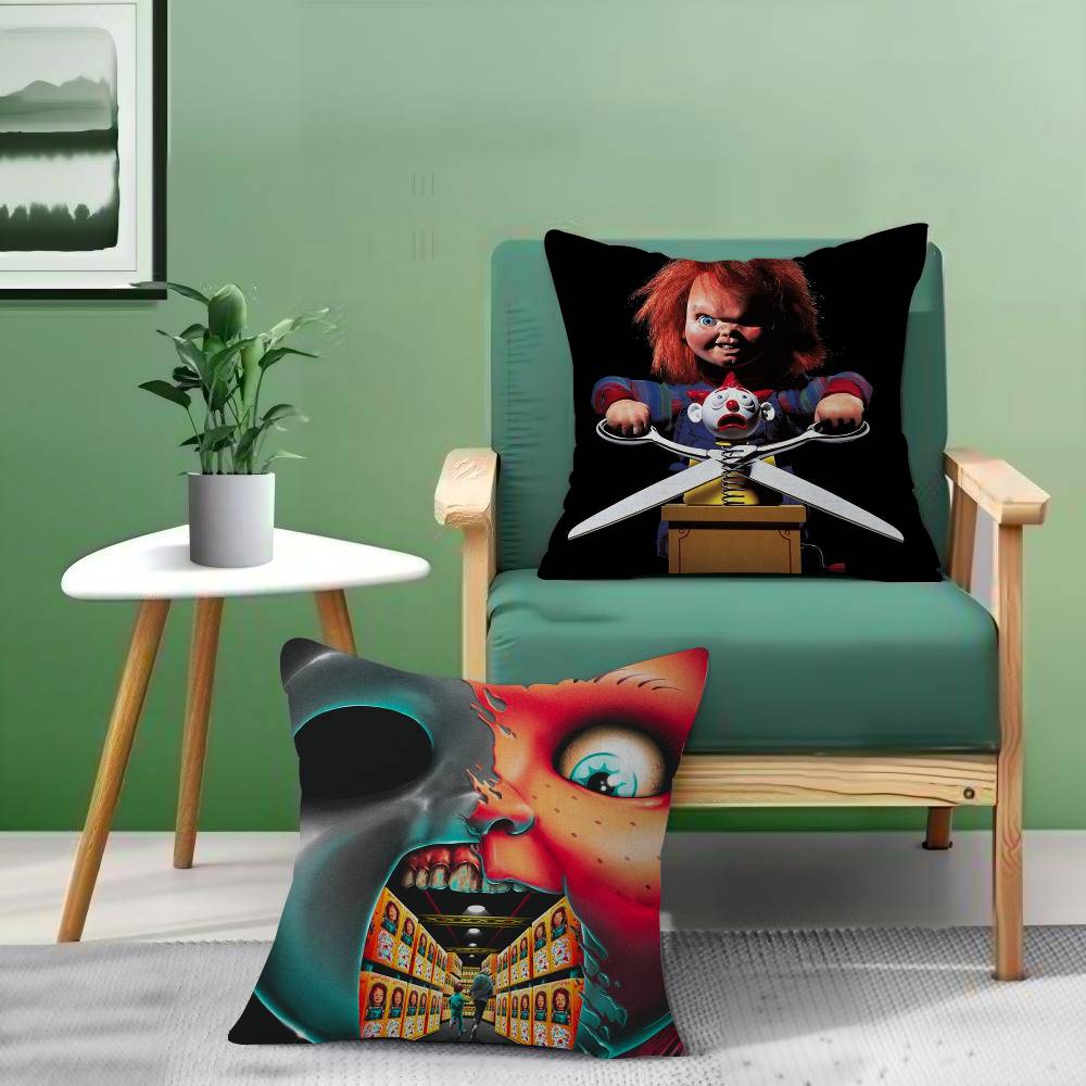 Klassische Chucky Horrorfilm Kissenhülle Sofakissenhülle Wohnzimmer Dekoration Kindergeschenk