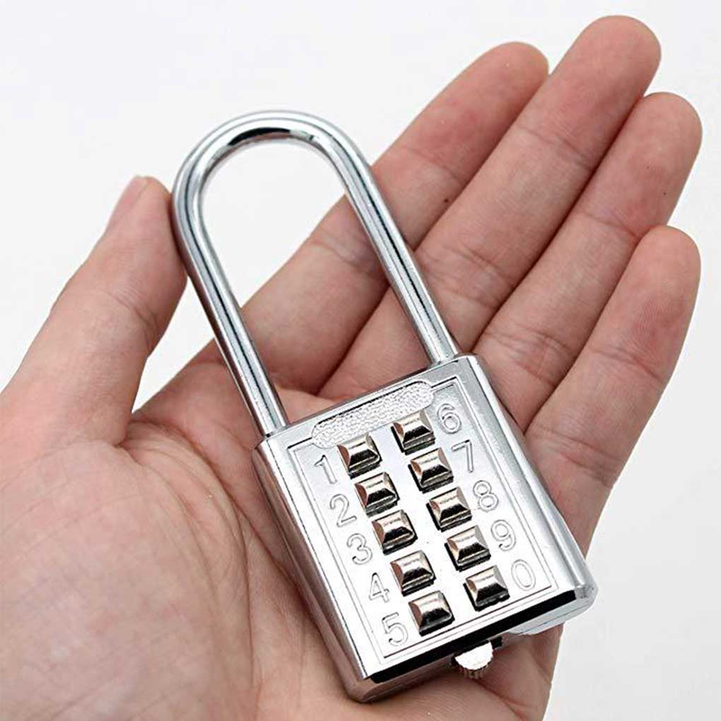 Cadenas à combinaison Bouton en alliage de zinc Mot de passe Verrouillage à 5 chiffres Cadenas de voyage Mécanisme de sécurité pour sac à dos Numérique externe