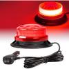 Red LED Strobe Light, 24W IP65 Waterproof LED Strobe Lights for Trucks, 8 Kinds Flash Modes Strong Magnetic Mount 12V-24V Emergency Strobe Lights for
