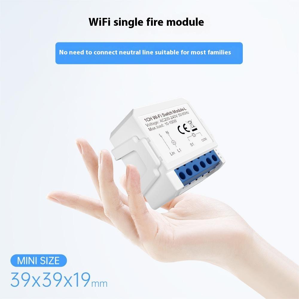 LWSM16 1 Gang Smart WiFi Switch Module Tuya Single Live Wire Mini Voice Activation Intelligent Control
