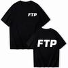 Camiseta Impresa Ftp Ropa para Hombre y Mujer Estilos Harajuku Rap Música Manga Corta Casual Cl
