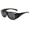 Men's Night Vision Anti-Glare Cycling and Windproof Goggles with Clip-On Multifunctional TV Sunglasses and Protective Eyewear.