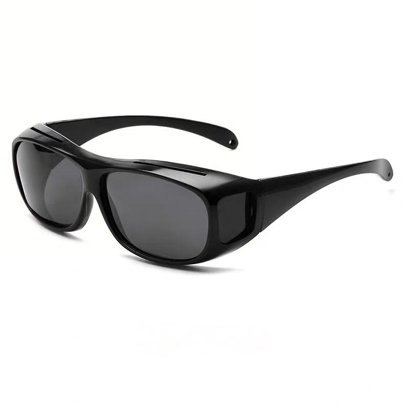 Men's Night Vision Anti-Glare Cycling and Windproof Goggles with Clip-On Multifunctional TV Sunglasses and Protective Eyewear.
