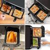 New 100PCS Rectangle Parchment Paper Disposable Air Fryer Baking Paper Air Fryer Liners for Oven Air Fryer Steamer Kitchen Tools