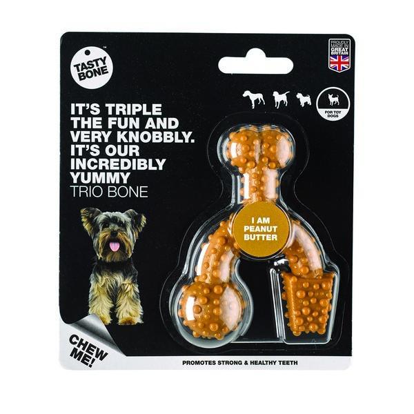 Buy TastyBone Peanut Butter Flavoured Trio Dog Chew Toy () UTPD2121