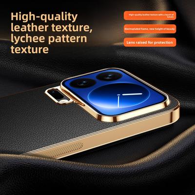 For Xiaomi Mi 17 Pro Max Case Luxury PU Leather Skin Plating Lens Protective Back Cover Case For Xiaomi 17 Pro Max Phone Shell