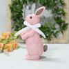 Easter Bunny Figurine Resin Rattan Woven Ornament Desk Decoration Festival for Children Day Birthday Wedding Gift Supply