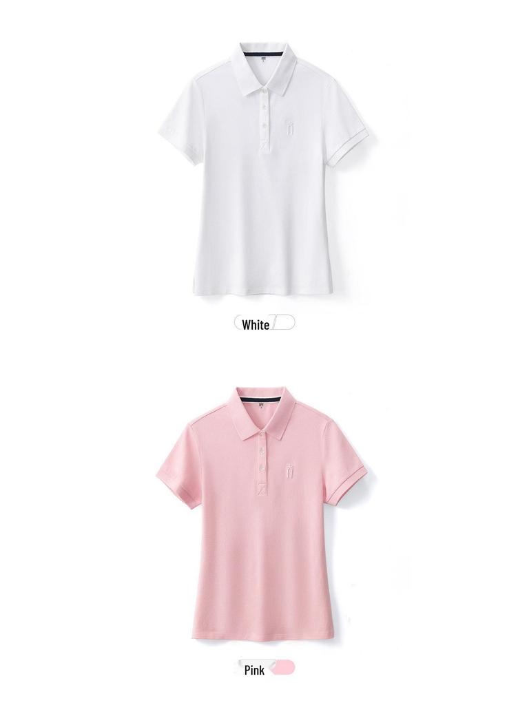 2025 Sommer Damen Stretch Basic Polokragen T-Shirt