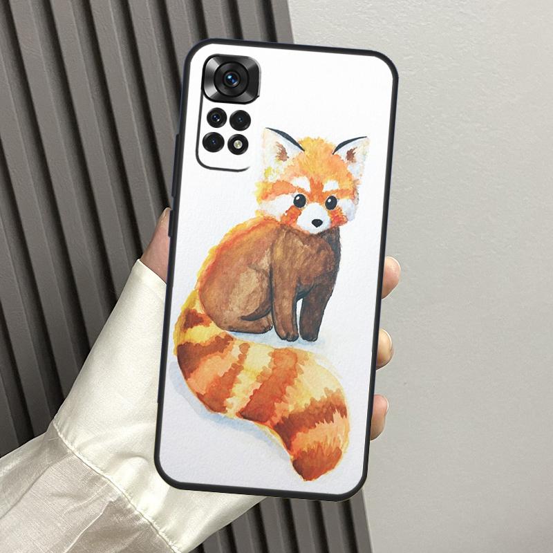 Red Panda Cute Animal Case For Xiaomi Redmi Note 10 11 12 Pro 8 9 Note 11S 10S Redmi 12C 9C 10A 10C Cover Shell