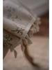 Imanqi Yun Semi-Blackout Orchid Chrysanthemum Patchwork Curtains with Tassels - American Style Kitchen Curtain