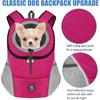 Portable Pet Carrier Backpack Breathable Mesh Dog Front Pack Double Shoulder Bag For Outdoor Travel Walking