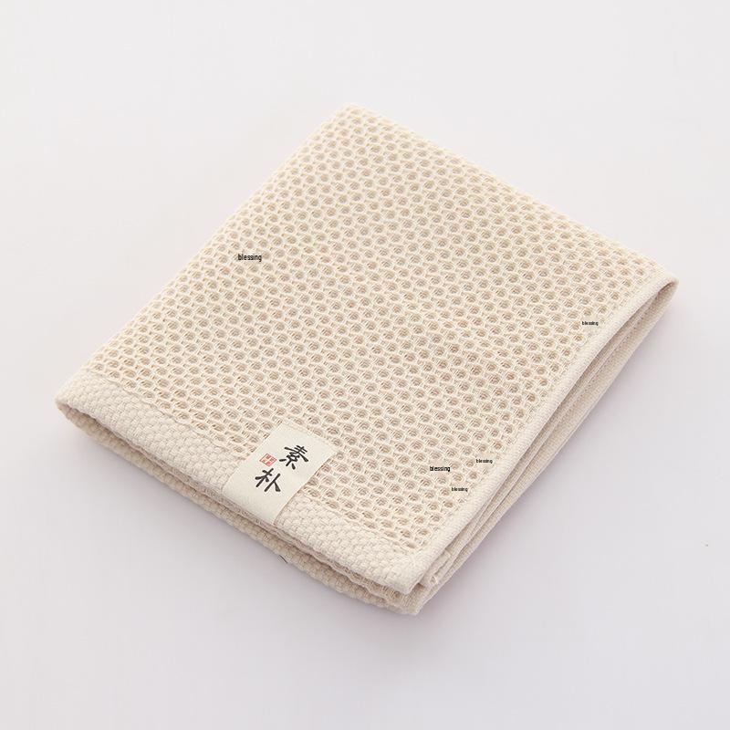 

Pure Cotton Honeycomb Waffle Weave Square Towel - Absorbent, Breathable, and Ideal for Gifts. 32x32 бежевый