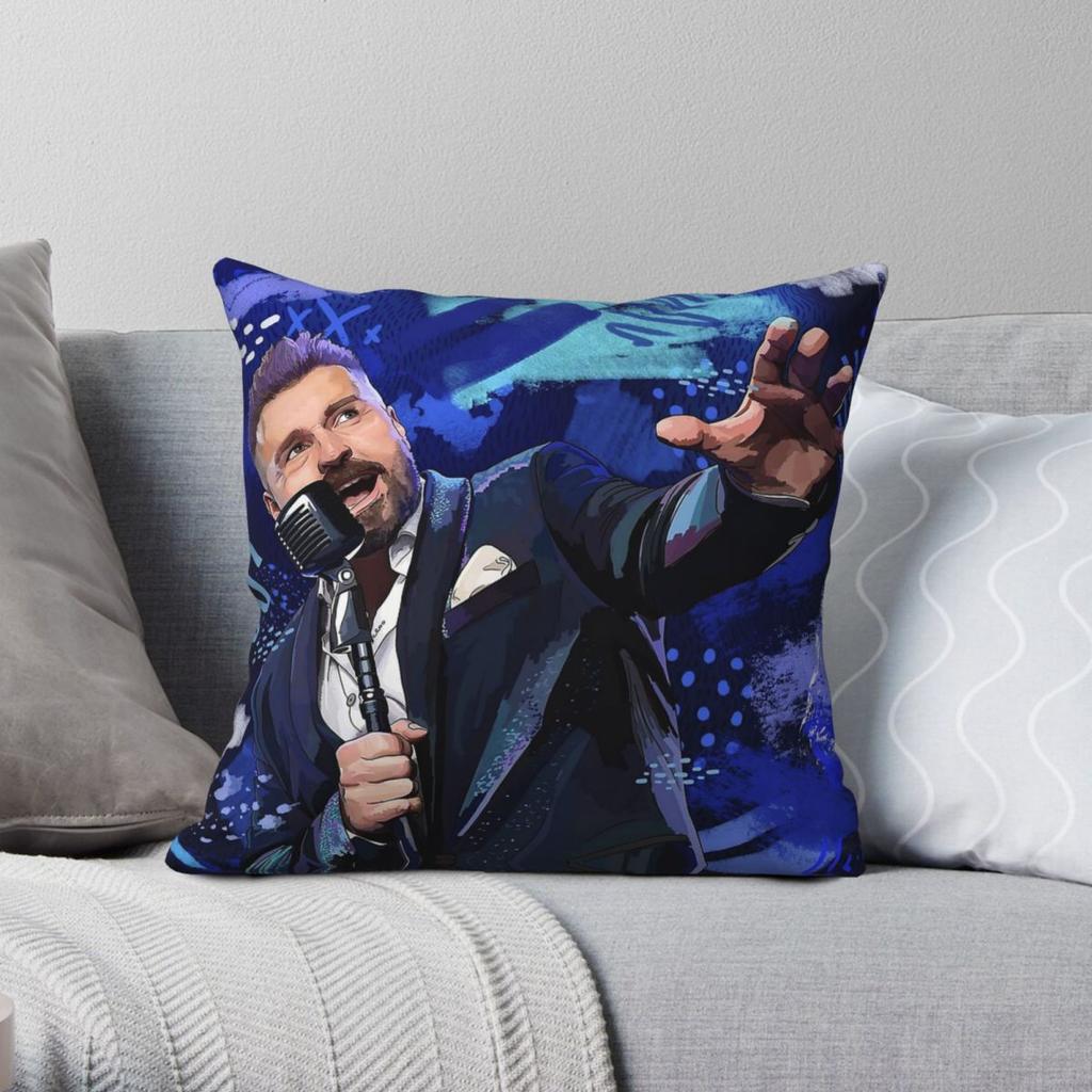 Alfie Boe Musical Theatre Square Pillowcase Polyester Linen Velvet Creative Zip Decor Sofa Seater Cushion Cover