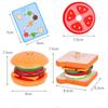 Montessori Wooden Burger Stacking Toys for Toddlers and Kids Preschool Educational Toys Fine Motor Skill Toy
