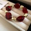 Acrylic Irregular Square Round Beaded Bracelets for Women Multicolor Bohemia Geometric Handmade Bangles Couple Jewelry Travel C