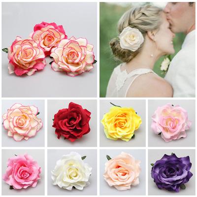 Party Bridal Women Rose Flower Hairpin Brooch Wedding Hair Clip