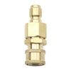 Pressure Washer Metal Joiner, 3/8 In Male and 1/4 In Female Quick Attach Adapter for Hose, Sprayer Tube, Nozzle and Outdoor Cleaning Equipment Use