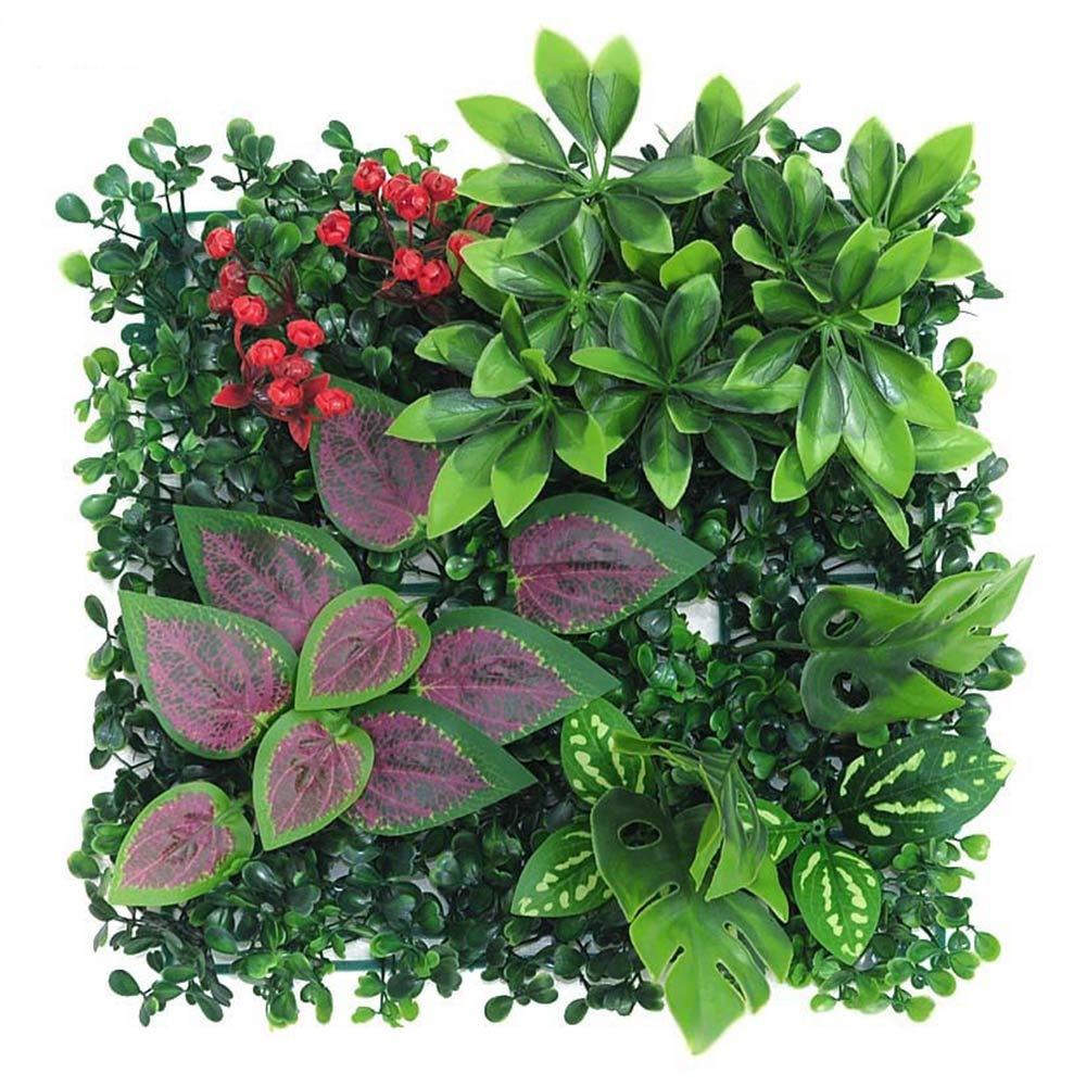 

25*25cm Simulation Plant Sheet Green DIY Plant Panel Greenery Fake Green Grass Mat Home Decoration 7