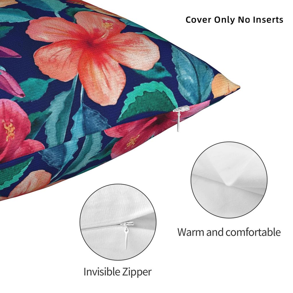 Tropical Floral Pillow Case Novelty Pillow Cover Comfy Pillowcases For Wedding Party Home Decor