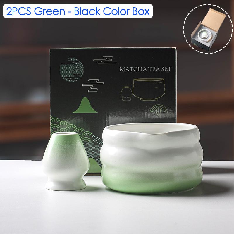 Gradient Color Ceramic Matcha Bowl Home Kitchen Anti-scald Insulated Tableware Salad Bowls Japanese Tea Ceremony Accessories