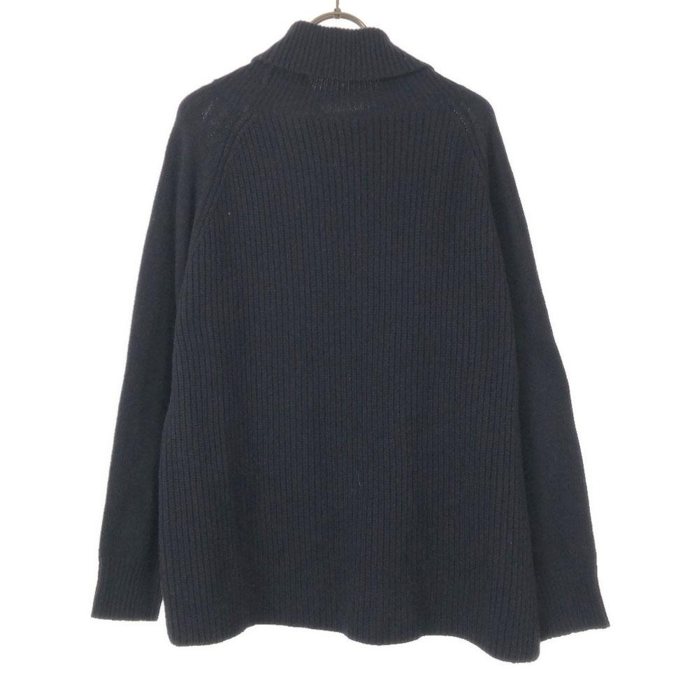 LACOSTE wool blend Long sleeve turtleneck sweater 36 Navy knit Women Used