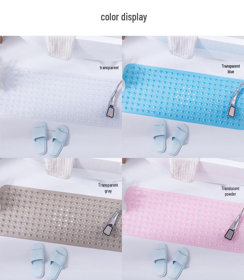 Eco-friendly PVC Anti-slip Bathtub and Shower Mat with Suction Cups