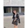 Kumikumi British Style Apricot Lapel Trench Coat Outerwear Women Autumn Elegant All-Match Loose Slimming New Coat