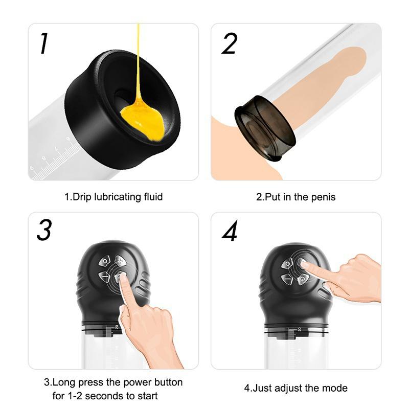 1 buc. Pompă electrică pentru penis Adult Jucărie sexuală pentru bărbați Masturbator Extensor penis Masculin Pompă de vid pentru penis MasculinAmplificator de mărire Inel de masaj Bullet