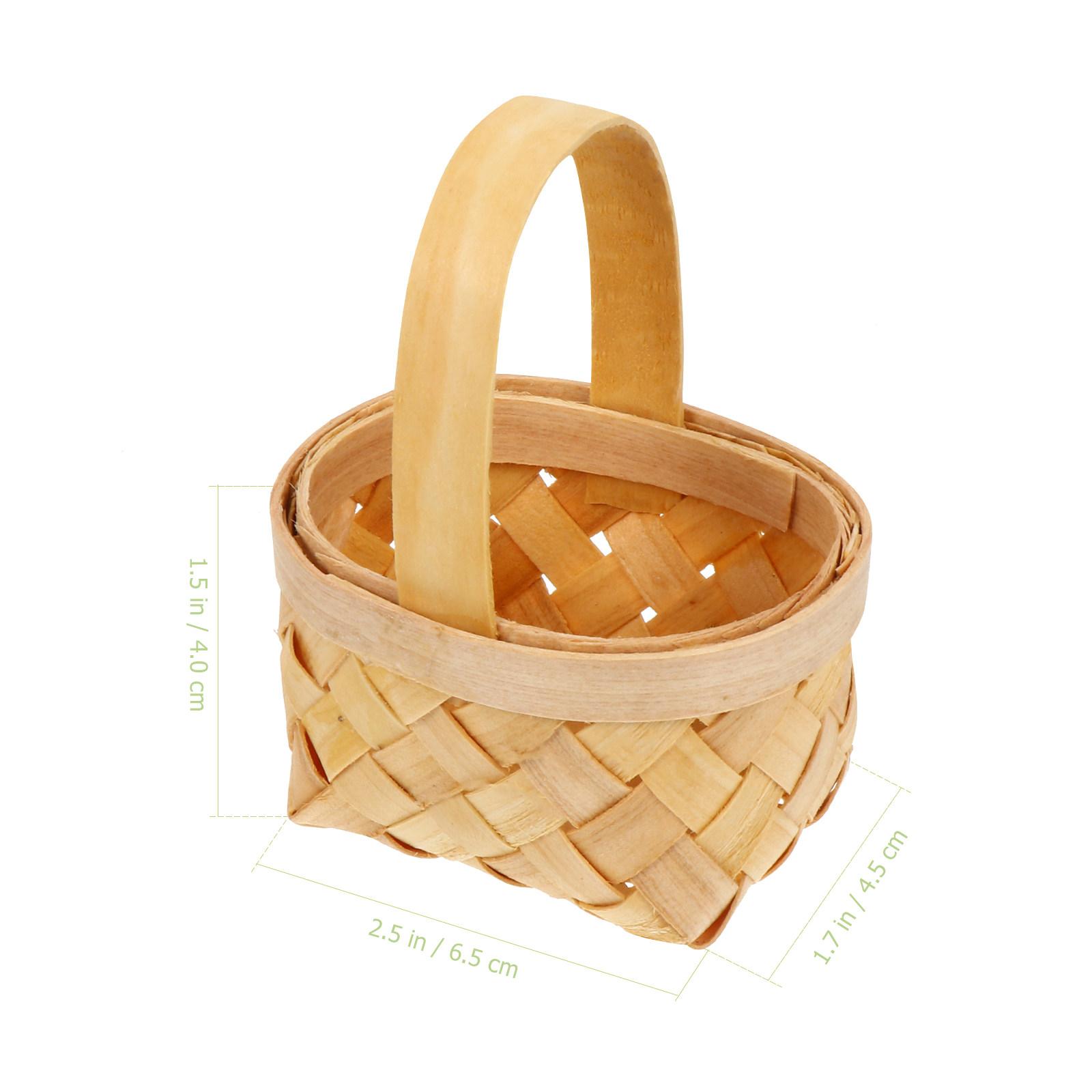 

4Pcs Hand-Woven Baskets Beautiful Flower Arrangement Basket Storage Basket Wedding Gift Decor Storage Container бежевый