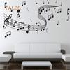 Avtakbare musikknoter Notasjonsbånd Veggklistremerke Art Decal Room Home Decor Gavedekorasjon