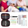 100PcsSet Sweater Knitting Tool 22 Metal Crochet Set Needles Sewing Tools Kit with DIY