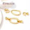 Irregular Jewelry Clasps Findings 18K Real Gold Plated Connectors For Jewelry Fasteners For Bracelets Accessories