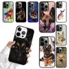 Cartoon German Shepherd Dog Phone Case For iPhone 17 Air 16 15 14 13 12 11 Pro Max Plus Max Cover Shell Coque