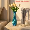 3D Printed Gradient Flower Vase Unique Twisted Design Modern Vase for Living Room Coffee Table Floral Arrangement Decor