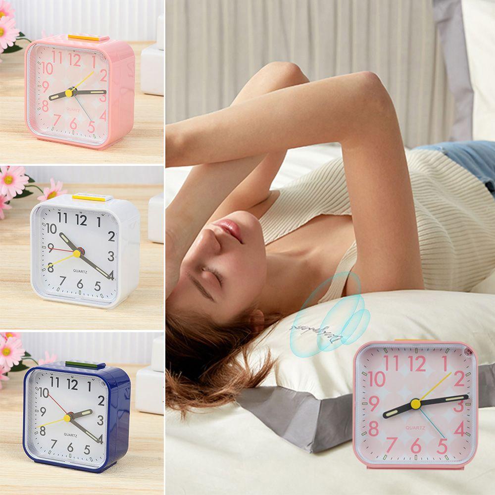 High Quality No Tick Quartz Bedside Clocks Home Decor Number Clock Alarm Clock