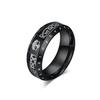 Retro Nordic Viking Text Titanium Steel Ring Niche Personality Tree of Life