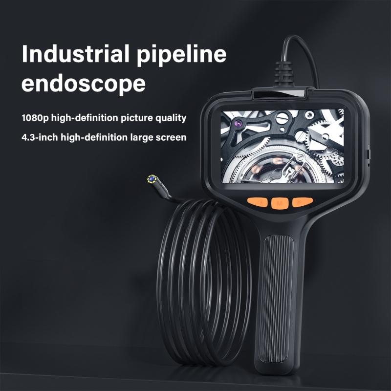 1080P High Resolution Inspection Camera 4.3 Inch Screen Easy Carry Borescope for Automotive Machinery Maintenance