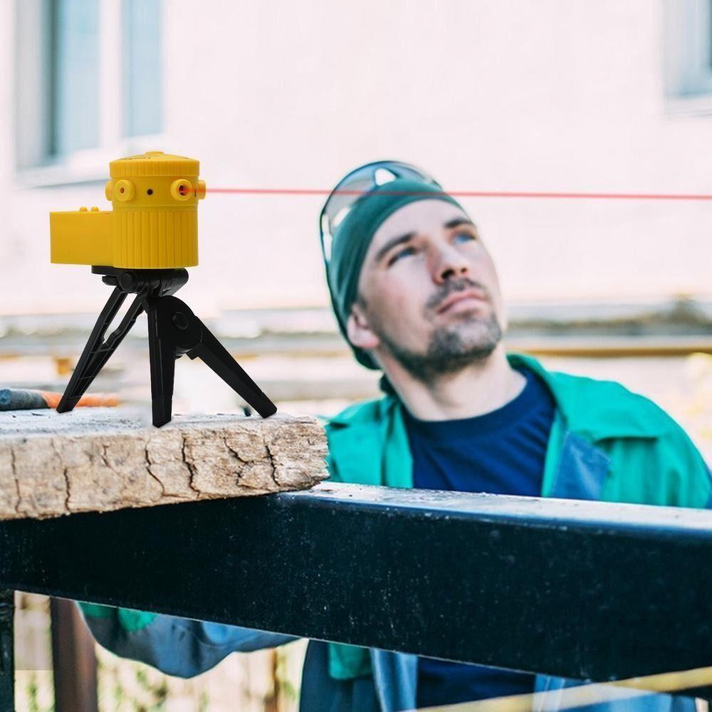 Vertical Horizontal Measuring Laser Ruler with Rotate Tripod Laser Level Measuring Tool Household