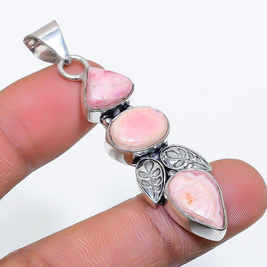 

Rhodochrosite Gemstone Handmade 925 Sterling Silver Jewelry Pendant 2.29 SU-9958