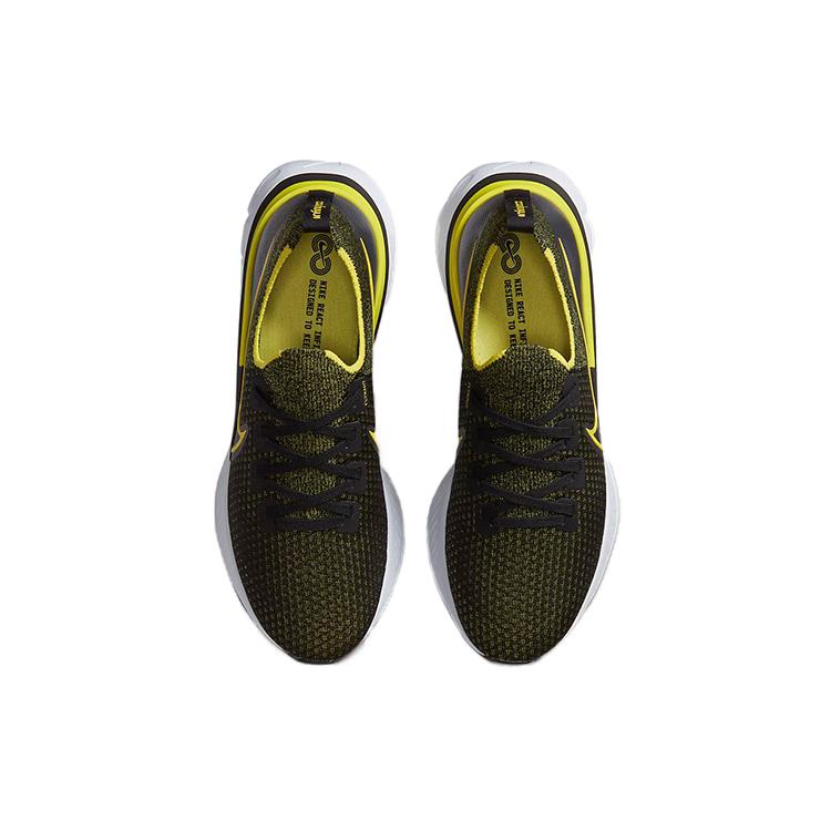 Nike React Infinity Run Flyknit Black Sonic Yellow