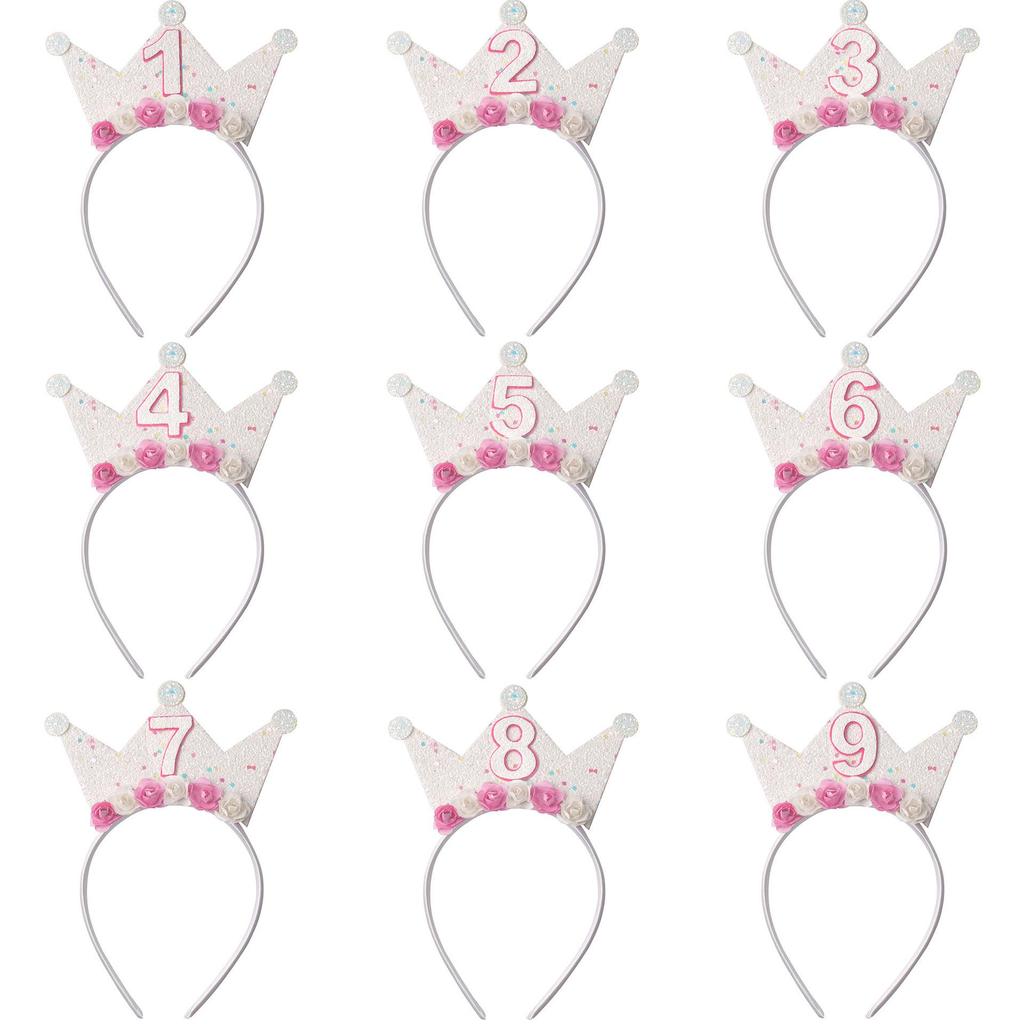 Children's Birthday Princess Crown Headband - Party Decoration Props for Girls