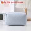Korean Style Large Capacity Pencil Case With Velvet Material For Students And Office Use
