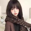 Korean Atmosphere Hat and Scarf Integrated Women's Autumn and Winter Thickened Warm Plush Hooded Scarf Two-piece Set Windproof and Cold-proof