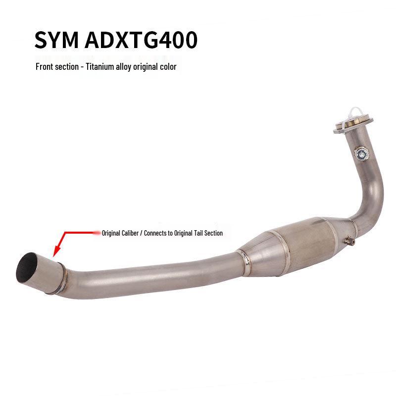 Titanium Alloy Front Exhaust Upgrade for SYM ADXTG400 Motorcycle