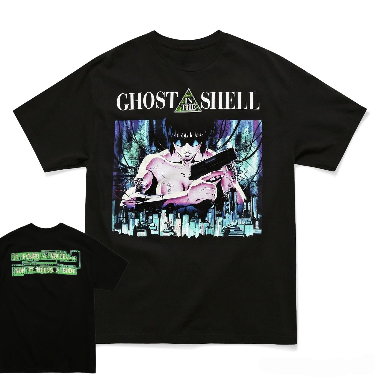 

Anime Ghost in the Shell Graphic TShirt 100Cotton Oversized unisex Shirt Unisex Short Sleeve ONeck Women Y2k Selling Popular 4XL