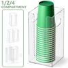 1/2/4 Compartment Paper Cup Storage Holder Acrylic Transparent Paper Cup Dispenser Vertical Disposable Cup Holder for Kitchen
