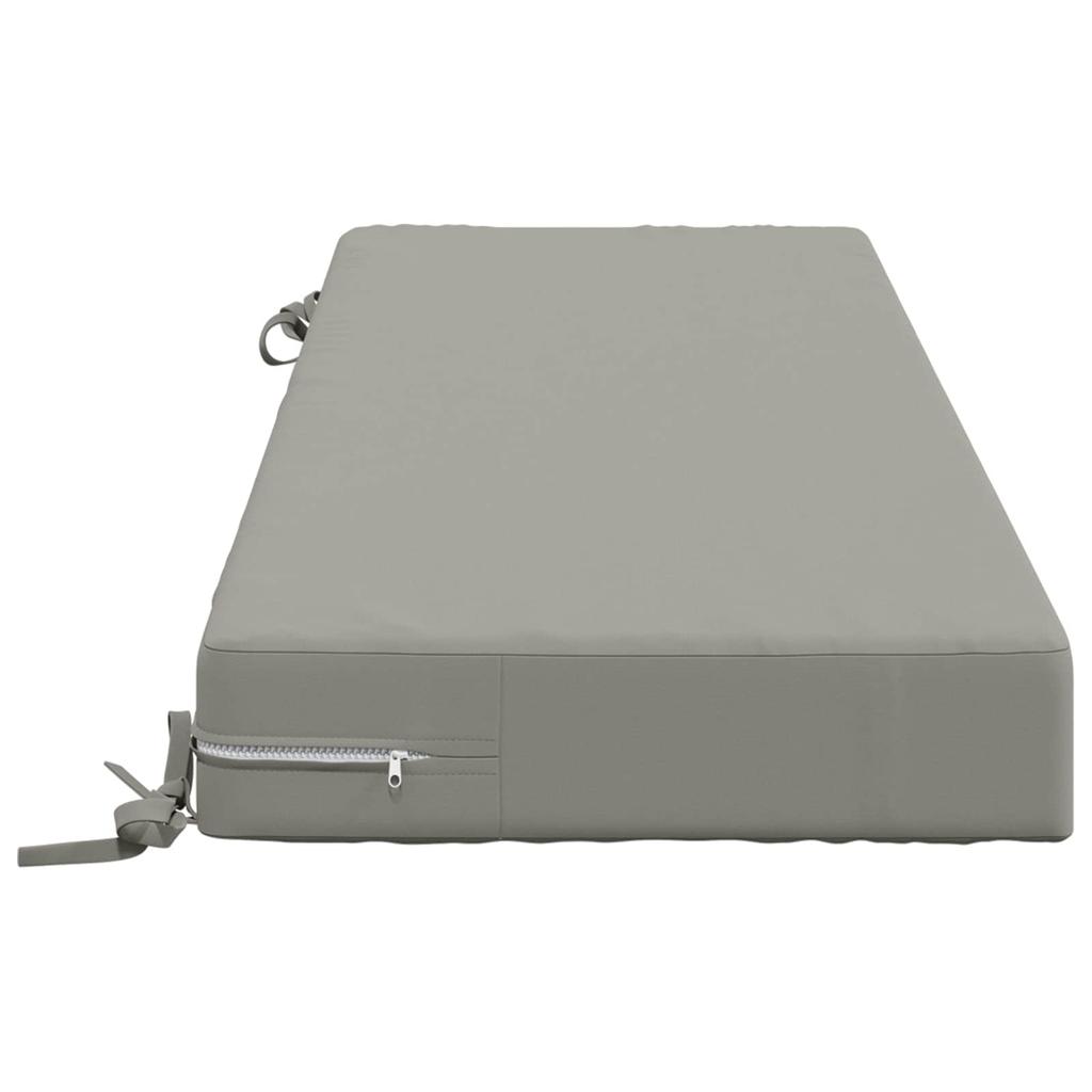Seat Cushion SOEST 100percent  Polyester Gray 120 X 40 X 10 Cm